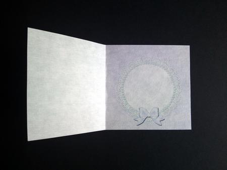 Square Pearls and Lace Card Front or Insert by Cynthia Massey