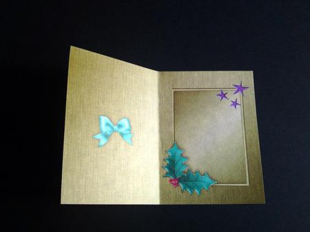 Elegant Christmas Greeting Matching Insert 5 x 7 Portrait by Cynthia Massey
