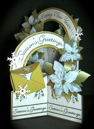 Gold Poinsettia Cascade Deluxe by Cynthia Massey