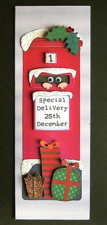Large Dl Xmas Presents Postbox 3D Decoupage by Cynthia Massey