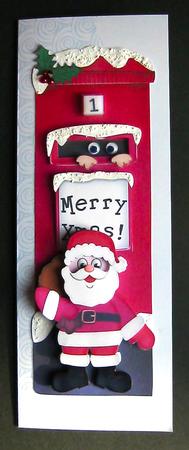 Large Dl Xmas Santa Postbox 3D Decoupage by Cynthia Massey