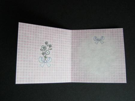 Pretty Gingham Insert Square Portrait by Cynthia Massey