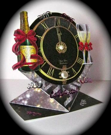 Fun Diamond Top New Year Card by Cynthia Massey