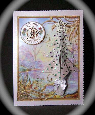 Origami Christmas Tree Card Kit ? Frosty Morning by Cynthia Massey