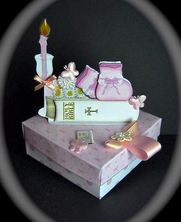 3D Topper Boxes - Girl's Christening by Cynthia Massey