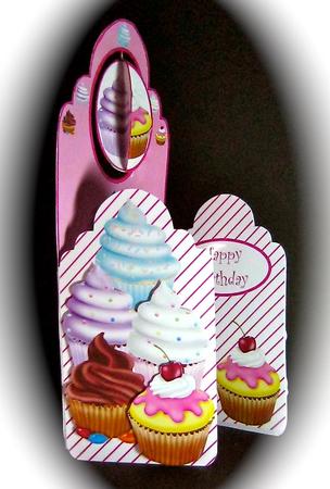 Scalloped Tall Wing Card - Cupcake Heaven by Cynthia Massey
