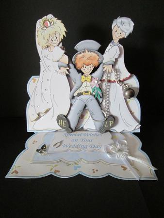 Wedding Bride & Groom Over the Edge Easel Card Kit by Cynthia Massey