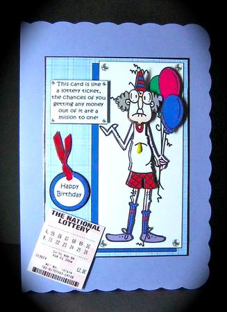 Gus Says the Card is Like a Lotto Ticket by Cynthia Massey