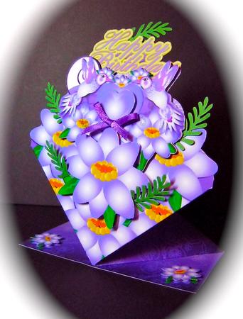 Humming Bird Diamond Top Greeting Card by Cynthia Massey
