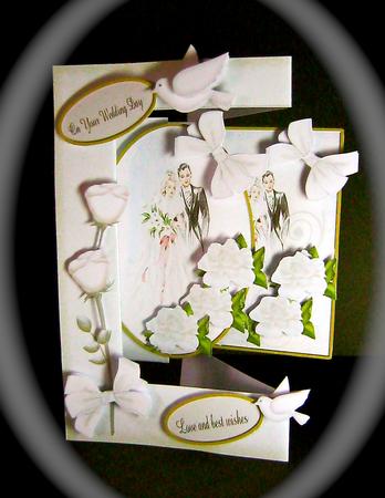W Fold Wedding Lots of 3D Easy by Cynthia Massey