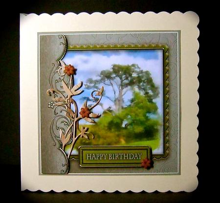 Countryside 8in x 8in Decoupage by Cynthia Massey