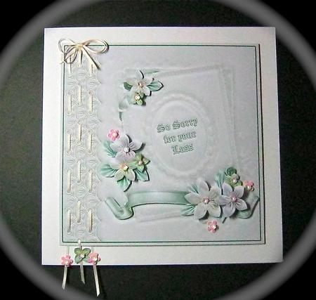 Porcelain So Sorry for Your Loss 8in x 8in Decoupage by Cynthia Massey