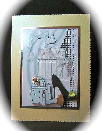 Shoes and Girlie Stuff on Funky Background A4 by Cynthia Massey