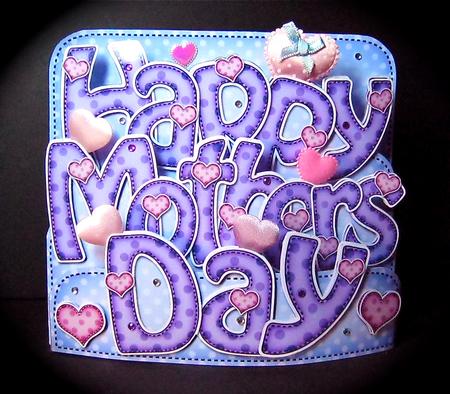 3D Mothers Day Hearts Pop Out Word Card Kit by Cynthia Massey
