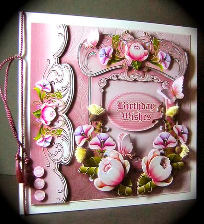 Peony Delight 8in x 8in Decoupage Kit by Cynthia Massey