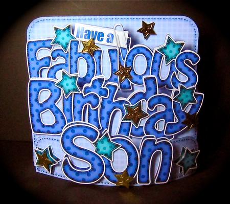 3D Birthday Son Pop Out Word Card Kit by Cynthia Massey