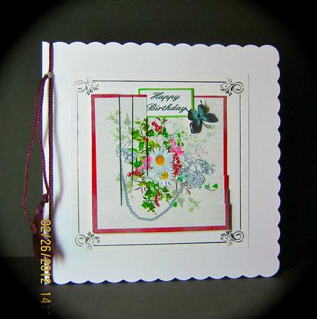 Floral Brooch 'l' Corner Stacker by Cynthia Massey
