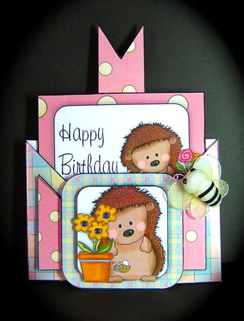 Criss Cross Pocket Sweet Hedgehog by Cynthia Massey
