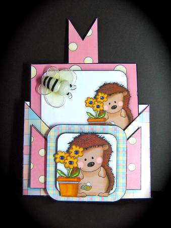Criss Cross Pocket Sweet Hedgehog Blank by Cynthia Massey
