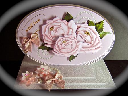 2 Classic Roses Cameo Toppers by Cynthia Massey