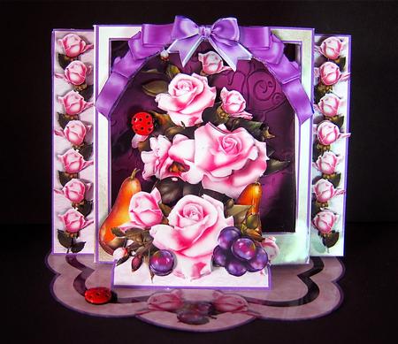 Shadow Box Easel Card Kits - Classical Roses by Cynthia Massey