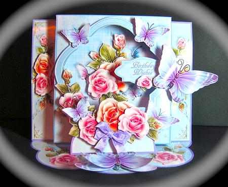 Shadow Box Easel Card Kits - Butterfly Rose by Cynthia Massey