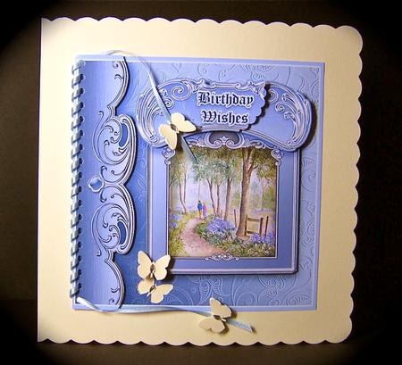 Walk in Bluebell Woods Decoupage - 8in x 8in Decoupage by Cynthia Massey