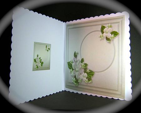 Cream Ceramic Floral Sympathy - 8in x 8in Insert Plate by Cynthia Massey