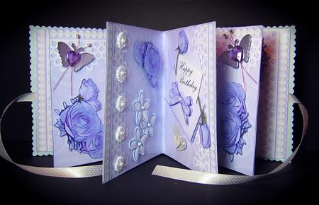 3D Lace, Pearls N Roses Floral Carousel Card Kit by Cynthia Massey