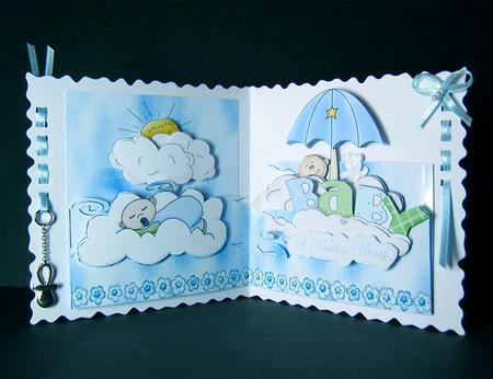 Its a Boy Triple Layer Popout Card Easy Inst. by Cynthia Massey
