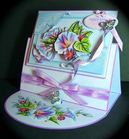 Over the Edge Easel Card Kit - Floral Morning by Cynthia Massey