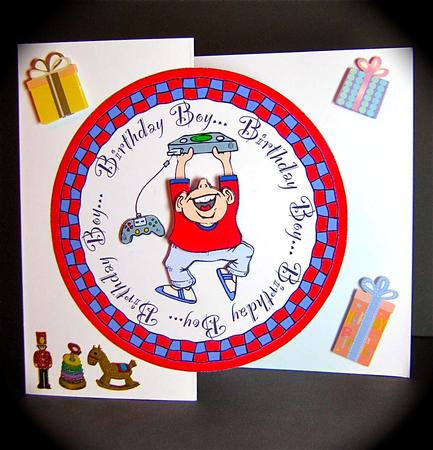 Birthday Boy Game Player - Plate Card by Cynthia Massey