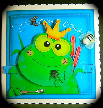 3D Freddy Frog's Animated Large Wobble Head Card Kit by Cynthia Massey