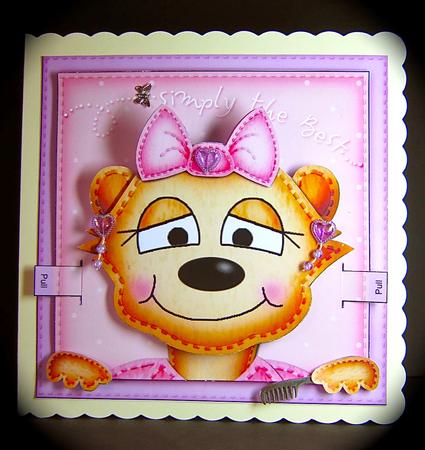 3D Mia Meerkat Animated Large Wobble Head Card Kit by Cynthia Massey