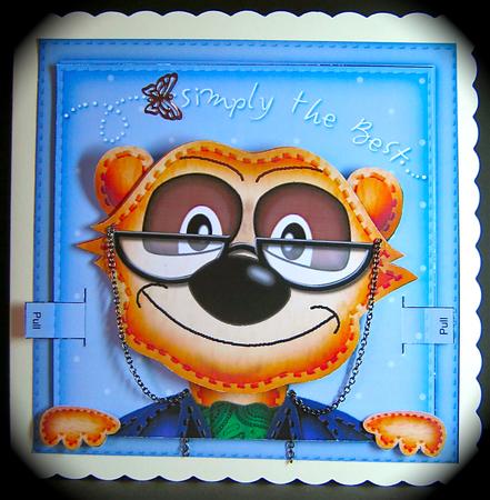 3D Frank Meerkat Animated Large Wobble Head Card Kit by Cynthia Massey