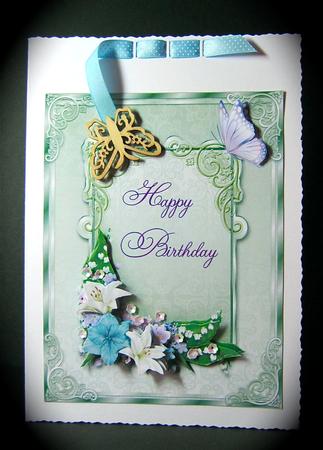 Birthday Florals Card Front by Cynthia Massey