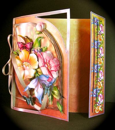 Offset Gatefold Card Kit - Flowers by Cynthia Massey