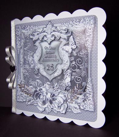Silver Wedding Anniversary - 8in x 8in Decoupage by Cynthia Massey