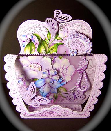 3D Acetate Window Pink Anemones Bouquet by Cynthia Massey
