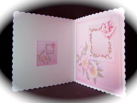 Pink Pretty Frame of Pansies - 8in x 8in Insert Plate by Cynthia Massey
