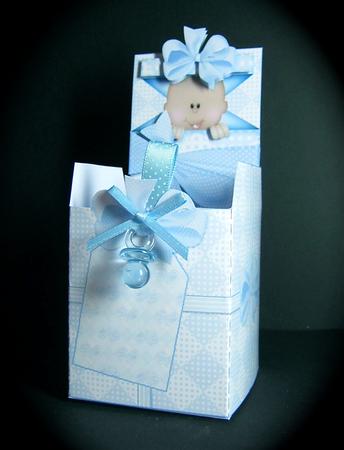 Baby Boy Party Favour Place Setting Gift Box by Cynthia Massey