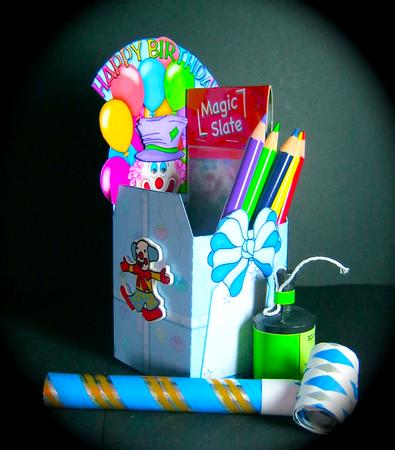 Birthday Clown Party Favour Place Setting Gift Box by Cynthia Massey