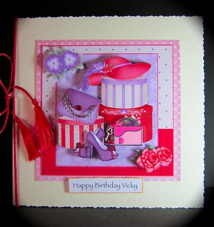 The Hat for Those Shoes & Bag Easel Card Kit by Cynthia Massey