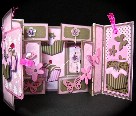 3D Fondant Fancies Double Tri Shutter Card Kit by Cynthia Massey