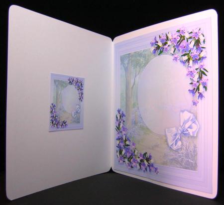 Bluebell Wood in an Ornate Frame - 8in x 8in Insert Plate by Cynthia Massey