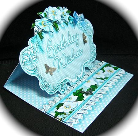 Sentiment Panels Birthday Wishes Aqua and Peach by Cynthia Massey