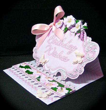 Sentiment Panels Birthday Wishes Pink and Cream by Cynthia Massey