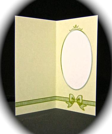 Dl Fancy Bow Card Front or Insert by Cynthia Massey