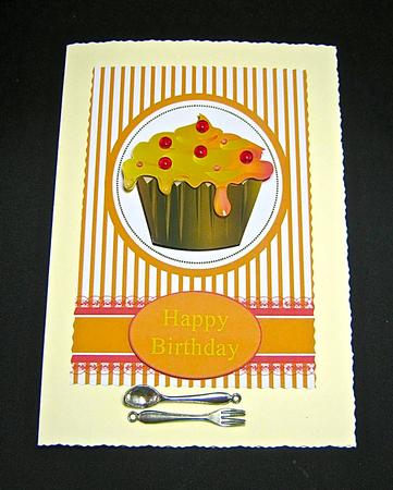 Cupcake Birthday Quick Card No3 of 6 by Cynthia Massey