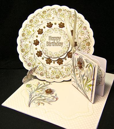 Plate Card Kit - Cream Art Nouveau Floral by Cynthia Massey